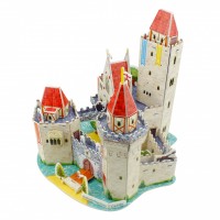 EN71 wholesale DIY 3D Adult Paper Jigsaw Puzzle Brain Teaser castle puzzle  Dollhouse puzzle paper craft toys