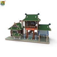 doll house 3d wooden educational craft gift decoration puzzle Southen China house model style Wood puzzle Hobby Gift