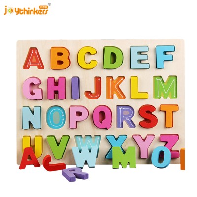 joythinkers Toddler educational puzzle toy wooden kids jigsaw puzzle for kids 1+ Arabic Graphics Alphabet letter Wooden Puzzle