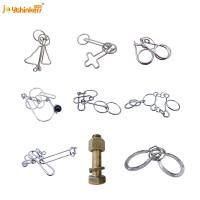 joythinkers giveaways 3d puzzle metal 4PCS/Set Metal Puzzle IQ Wire Brain Teaser Game metal wire puzzle for Children Adults