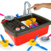 Kids Play Kitchens Skins Real Running Water Toys Salish Splash Sink Stove Pretend Play toys Christmas Gifts