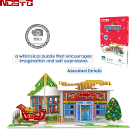 Holiday gifts for kids christmas house puzzle for souvenir gift