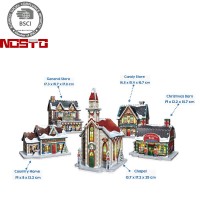 OEM Puzzle Factory, Christmas Miniature House 3D Puzzle Toy Christmas Village