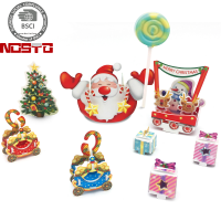 3D Puzzle Christmas Ornament Lollipop ,Compressed Candy, Jelly Bean, Snack, Confectionery Premium Toy