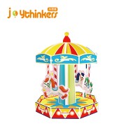 Amusement park 3D Puzzle, foam paper puzzle craft cartoon diy building my world mini 3d puzzle Educational Assembly Toys